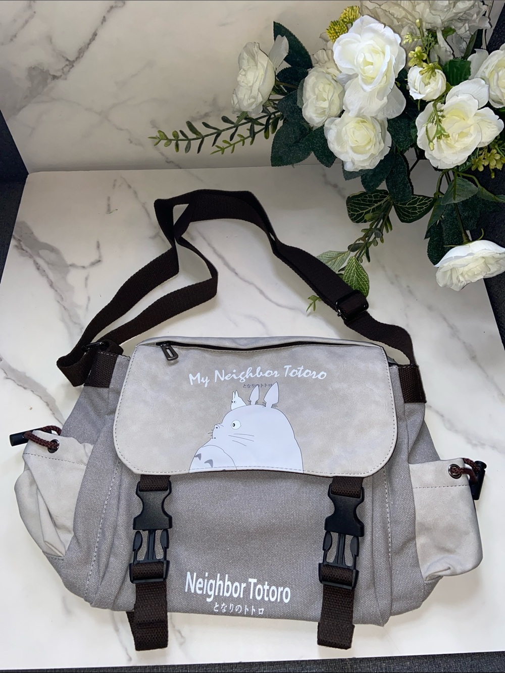 My Neighbor Totoro Beige Canvas Messenger Bag Anime